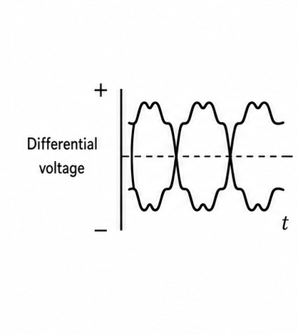 Differential electrical data waveform
